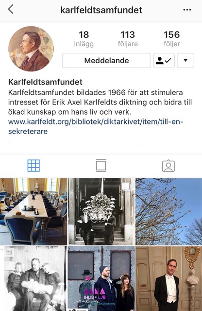 Karlfeldtsamfundet på instagram